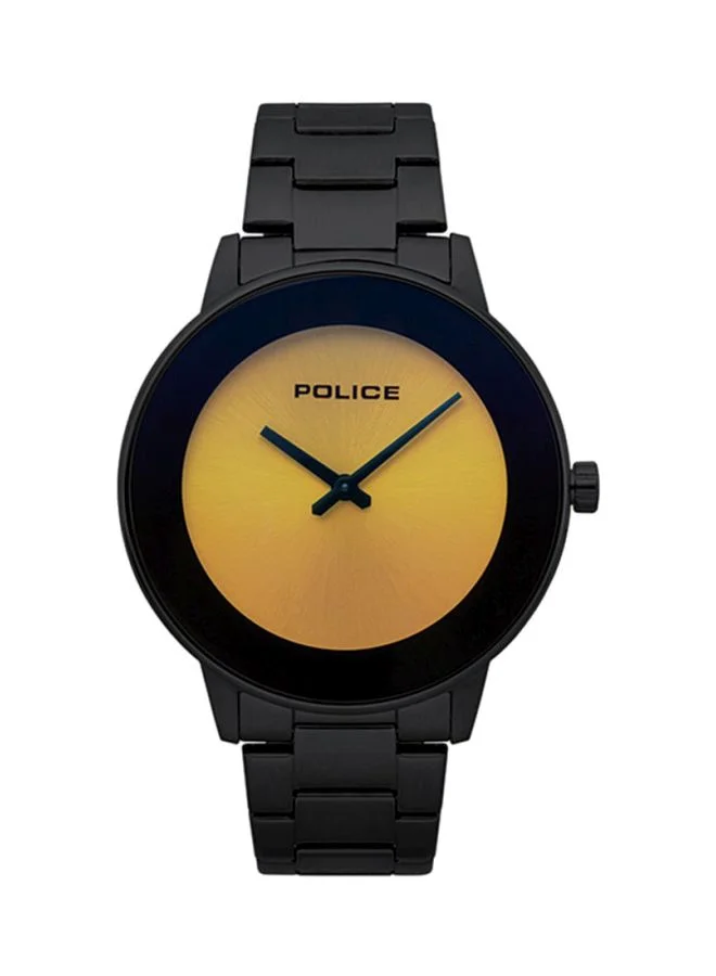 POLICE Sunrise Round Shape Stainless Steel Analog Wrist Watch 43 mm - Black - P 15386JSB-04M