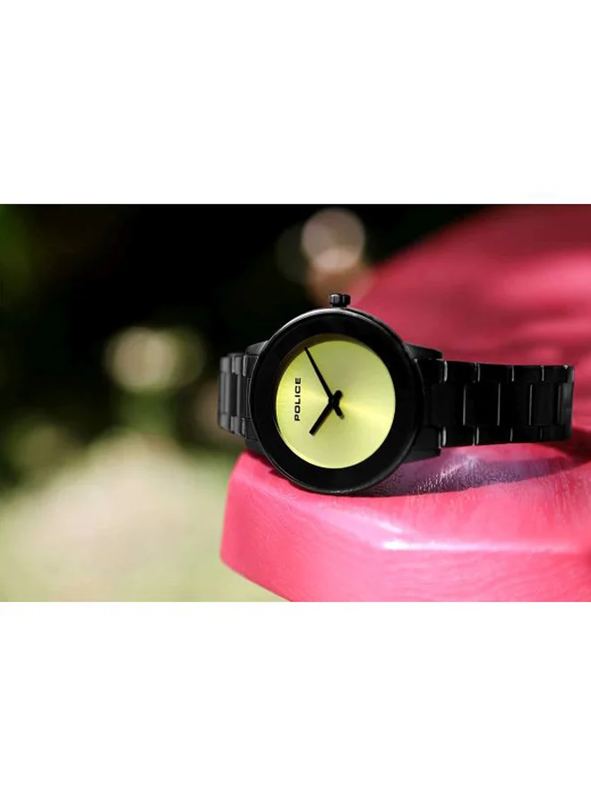 POLICE Sunrise Round Shape Stainless Steel Analog Wrist Watch 43 mm - Black - P 15386JSB-04M