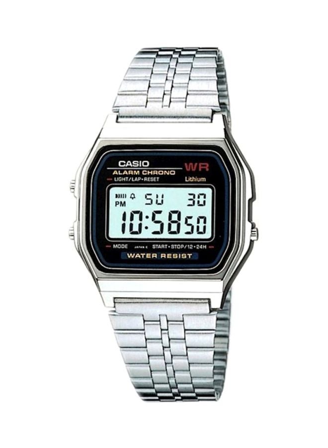 كاسيو ساعة يد رقمية للشباب طراز A159W-1 - قياس 33 مم - لون فضي - Image 1