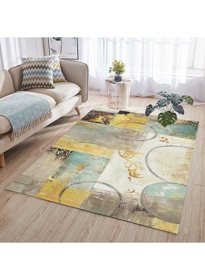 Home Rug Modern Style Luxury Anti-Slip Living Room Bedroom Floor Mat Yellow 60*90(W*L)cmcm  - Image 4