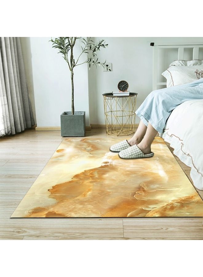 بساط باب عصري مانع للانزلاق بطبعة تجريدية أصفر 60x90سم - Image 5