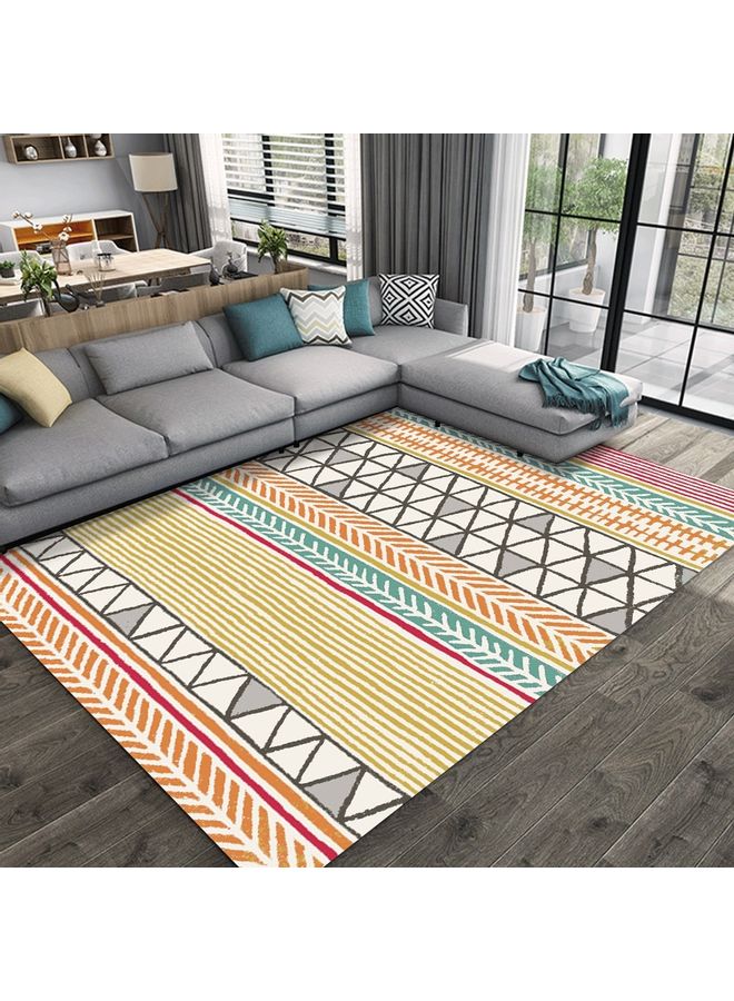 Vintage Ethnic Style Living Room Bedroom Anti-Slip Fashion Carpet, Synthetic Fibre, Rectangle multicolour 60*90(W*L)cm  - Image 1