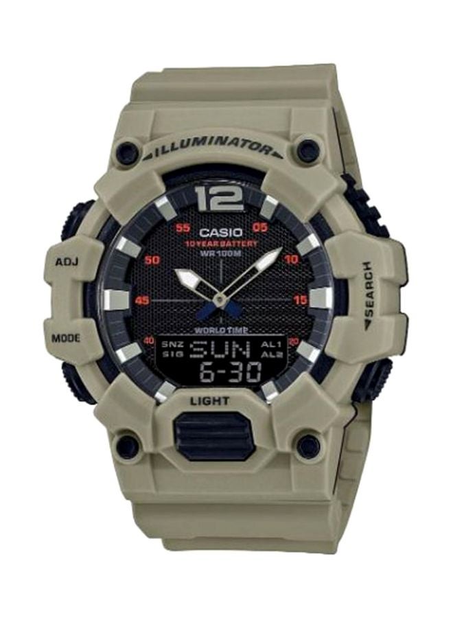 CASIO - Men's Youth Water Resistant Analog/Digital Wrist Watch Hdc-700-3A3vef - 45 mm - Army Green - Image 1