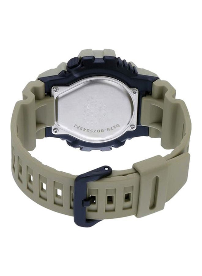 CASIO - Men's Youth Water Resistant Analog/Digital Wrist Watch Hdc-700-3A3vef - 45 mm - Army Green - Image 1