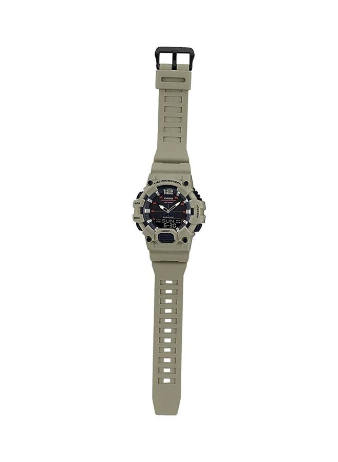 CASIO - Men's Youth Water Resistant Analog/Digital Wrist Watch Hdc-700-3A3vef - 45 mm - Army Green - Image 1