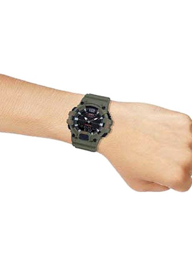 CASIO - Men's Youth Water Resistant Analog/Digital Wrist Watch Hdc-700-3A3vef - 45 mm - Army Green - Image 1