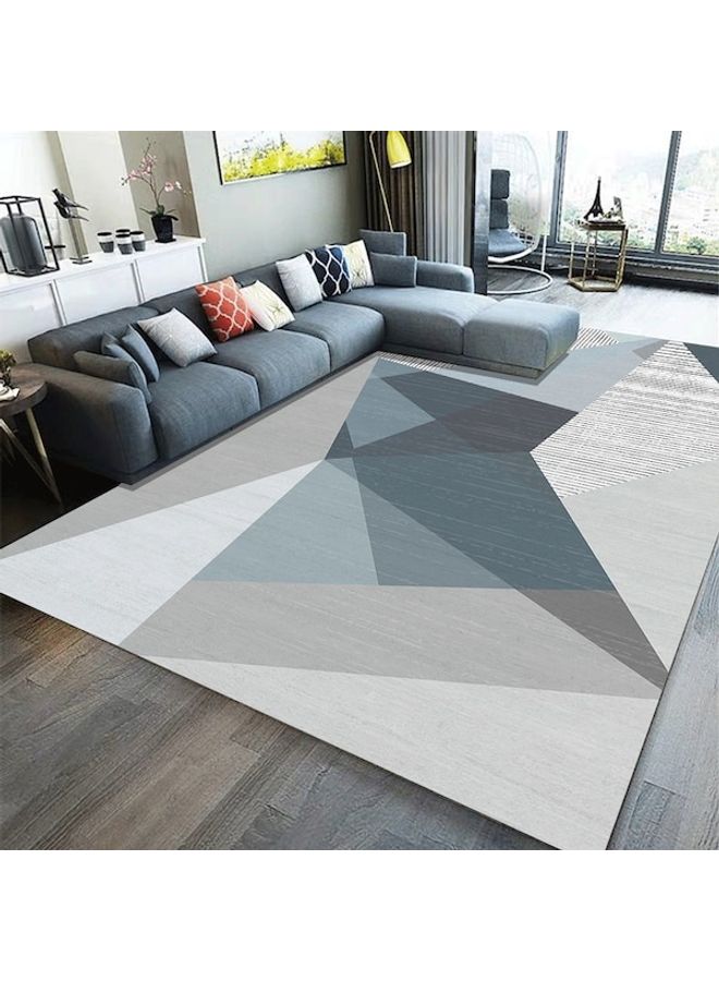 Bedroom Floor Nordic Style Geometric Pattern Anti-Slip Cozy Rug Blue 60*90(W*L)cmcm  - Image 2