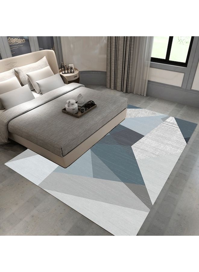 Bedroom Floor Nordic Style Geometric Pattern Anti-Slip Cozy Rug Blue 60*90(W*L)cmcm  - Image 3
