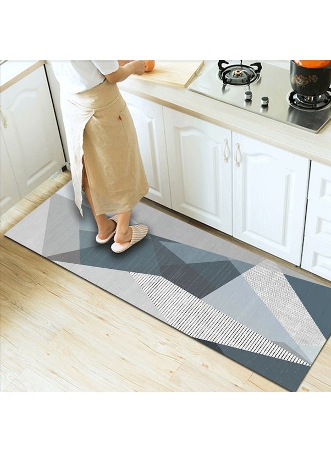 Bedroom Floor Nordic Style Geometric Pattern Anti-Slip Cozy Rug Blue 60*90(W*L)cmcm  - Image 5