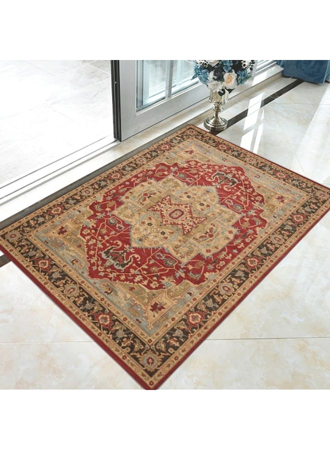 Home Rug Floral Print Living Room Bedroom Carpet, Synthetic Fibre, Rectangle multicolour 60*90(W*L)cm - Image 3