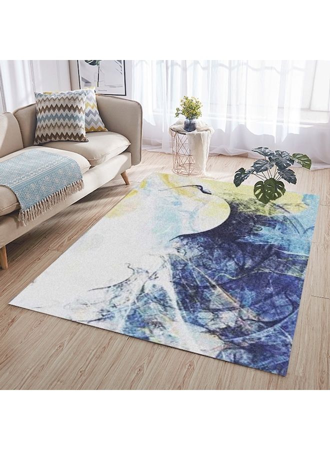 بساط باب عصري مانع للانزلاق بطبعة تجريدية أزرق 60x90سم - Image 3