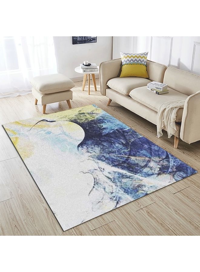 بساط باب عصري مانع للانزلاق بطبعة تجريدية أزرق 60x90سم - Image 4