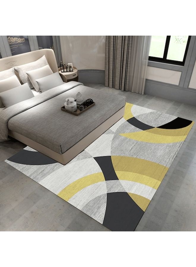 Modern Colors Patching Anti-Slip Rectangle Rug Yellow 60x90cm  - Image 2