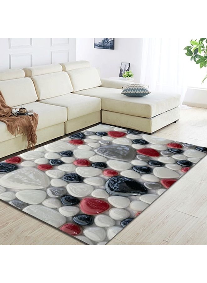 Cobble Print Anti-Slip Living Room Floor Mat Multicolour 60x90cm  - Image 5