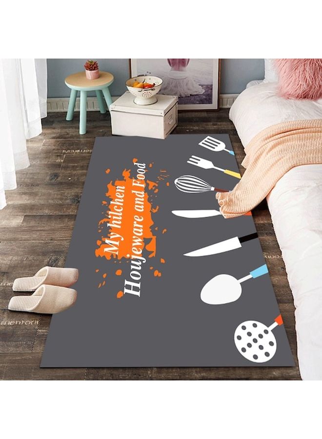 Rug Simple Modern Style Cooking Utensils Pattern Anti-Slip Floor Mat Multicolour 60x90(WxL)cm  - Image 1
