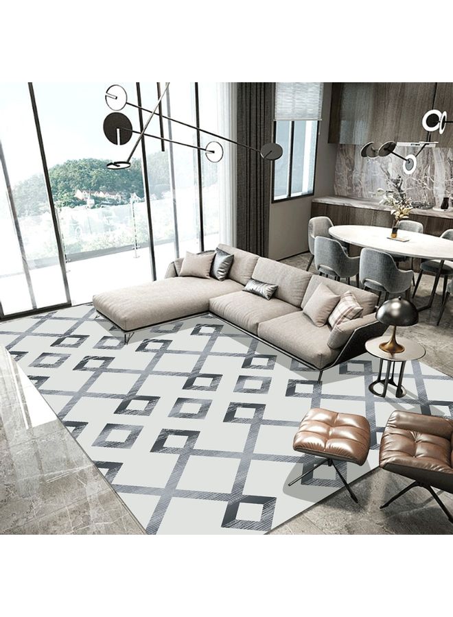 Living Room Carpet Geometric Pattern Modern Simple Rug Grey 120*160(W*L)cmcm - Image 1