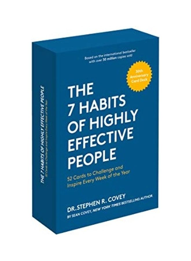 The 7 Habits Of Highly Effective People: 30th Anniversary Card Deck (The Official 7 Habits Card Deck) Hardcover English by Stephen R. Covey - 43648