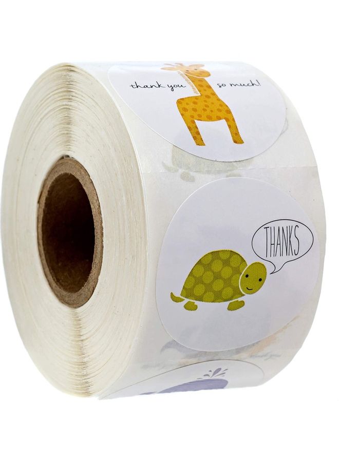 500-Piece Thank You Stickers Set Multicolour - Image 1