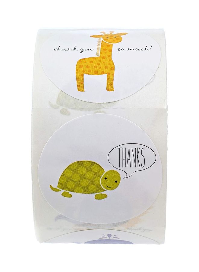 500-Piece Thank You Stickers Set Multicolour - Image 2