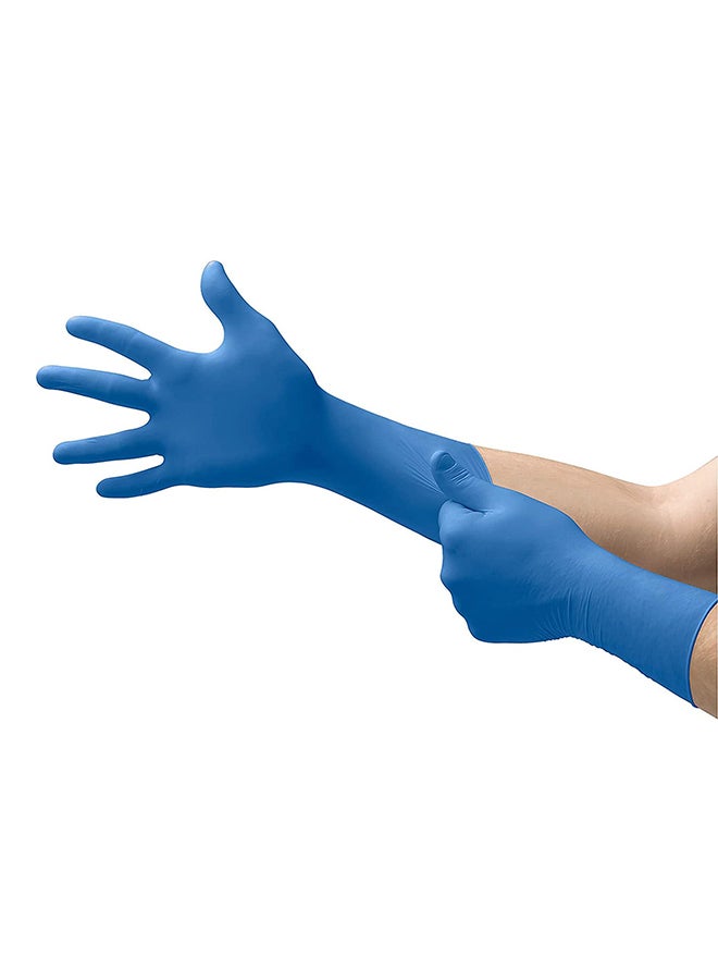 100-Piece Disposable Powder Free Nitrile Gloves Blue L - Image 1