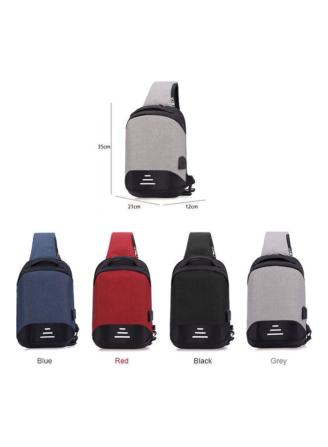 حقيبة خصر مزودة بمنفذ USB للشحن 35*5*21سم - Image 4