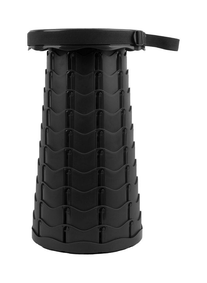 Generic Outdoor PP Folding Telescopic Stool Pure Black 26 x 7.5 x 26cm 26 x 7.5 x 26cm  - Image 4