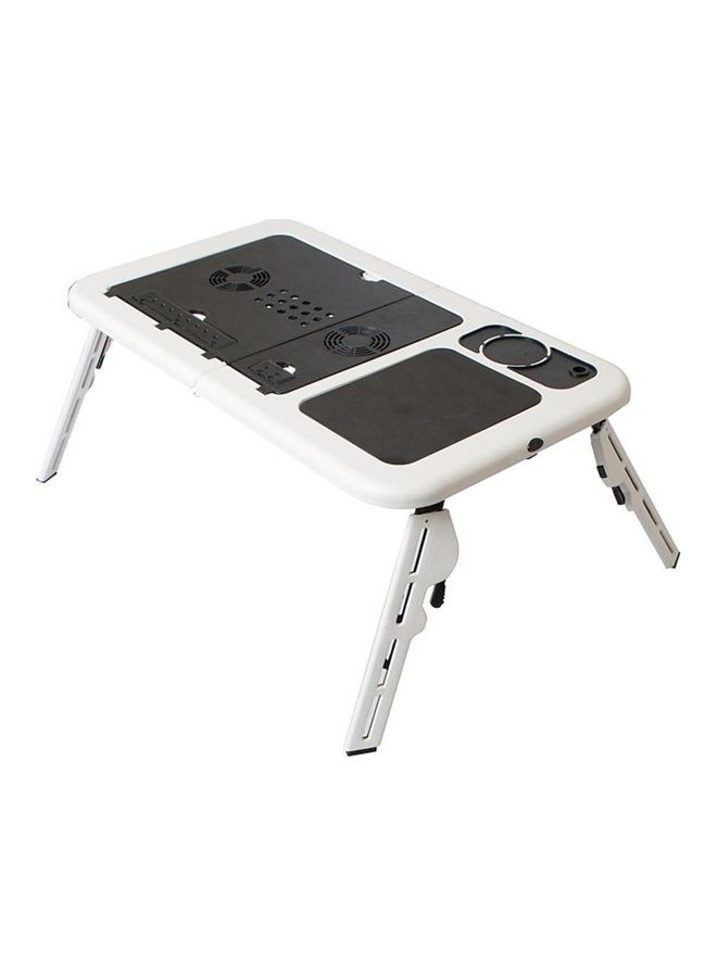 E-Table - 2 USB Cooling Fans Protable Labtop Table White/Black - Image 1