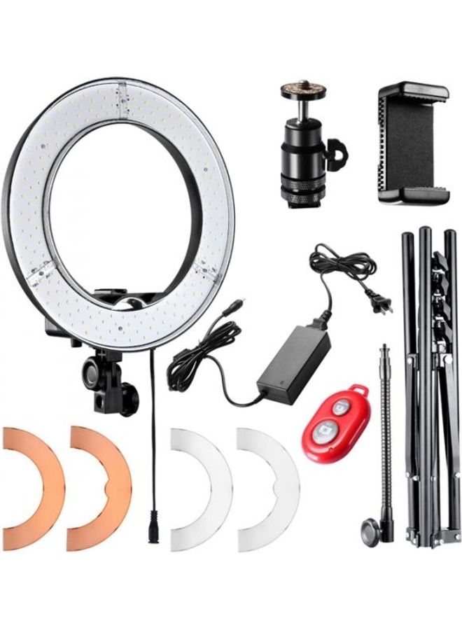 Ring LED Light With Light Stand Black/White/Red - Image 3