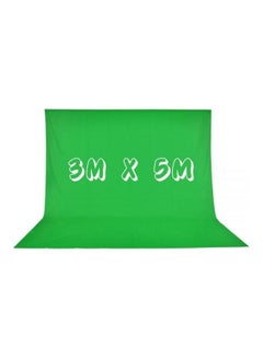 ماركة غير محددة خلفية قابلة للطي من نسيج الموسلين أخضر  - Image 2
