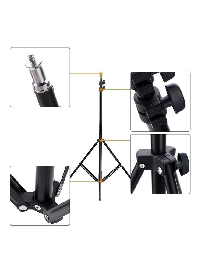 Generic - Aluminum Soft Box Studio Light Stand Black - Image 1
