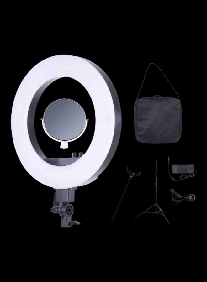 LED Video Ring Light 96W With Stand Black