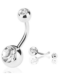 Generic 9 Pcs/Set Zircon Piercing Navel Surgical Belly Button Rings  - Image 1