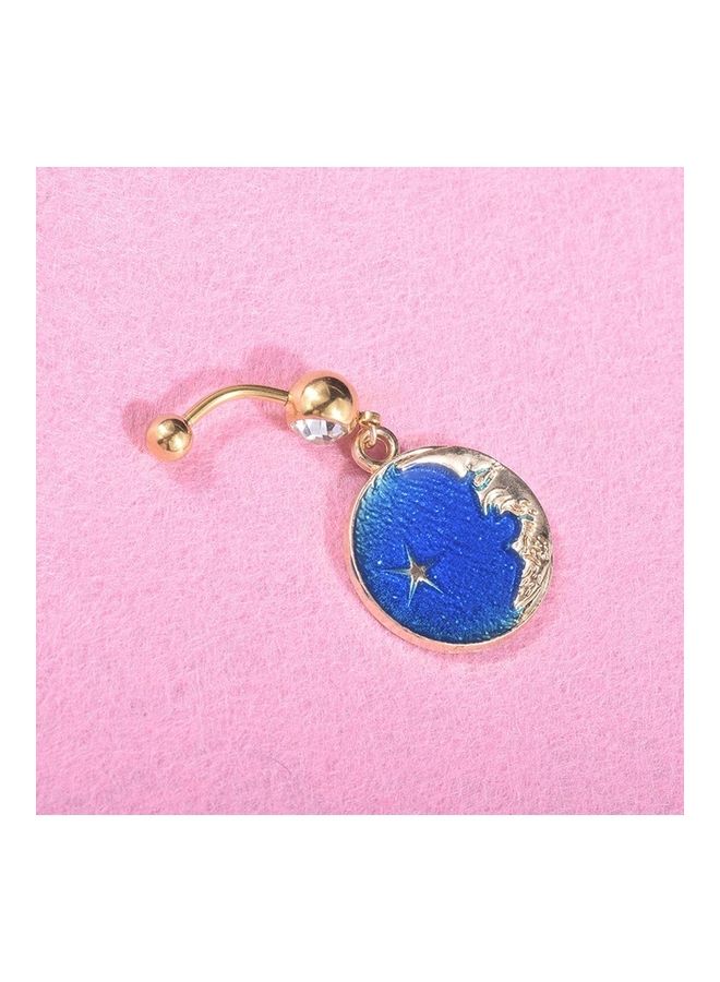 Generic - Moon Star Style Piercing Navel Surgical Belly Button Ring - Image 1