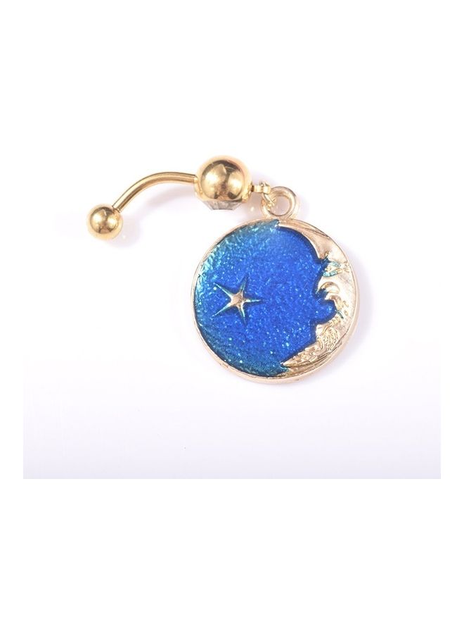 Generic - Moon Star Style Piercing Navel Surgical Belly Button Ring - Image 1