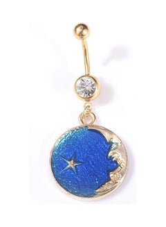 Moon Star Style Piercing Navel Surgical Belly Button Ring
