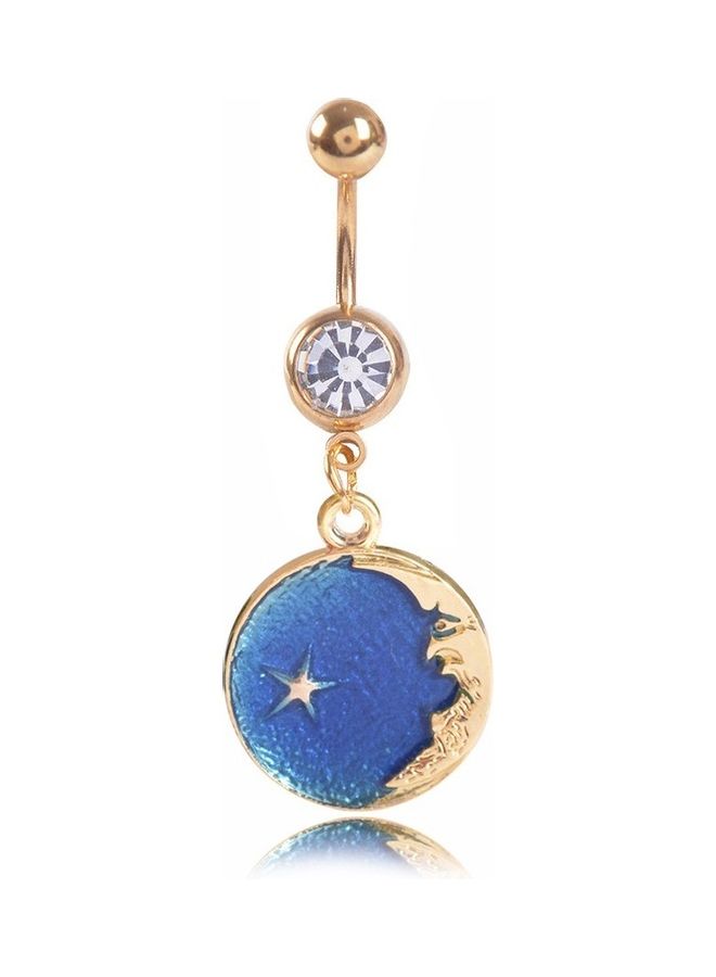 Generic - Moon Star Style Piercing Navel Surgical Belly Button Ring - Image 1