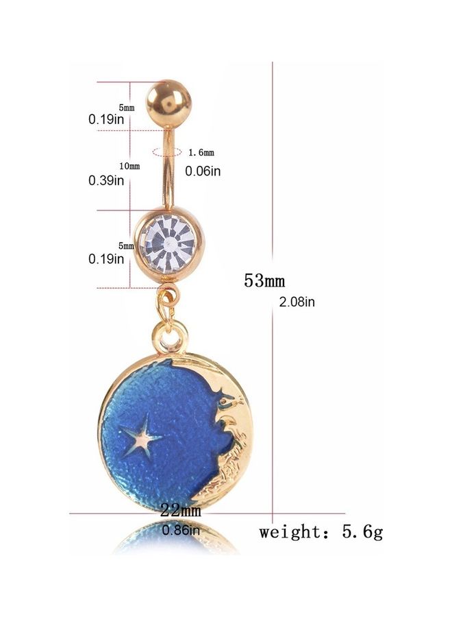 Generic - Moon Star Style Piercing Navel Surgical Belly Button Ring - Image 1