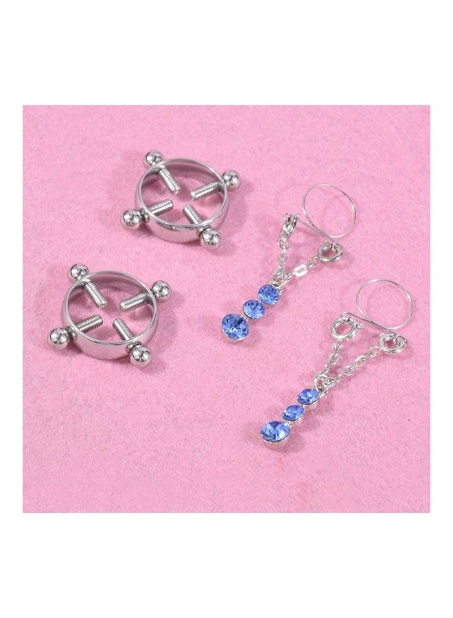 Generic - 1 Set Fashion Dangle Shields Bars Piercing Nipple Ring - Image 1