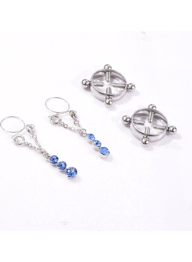 Generic - 1 Set Fashion Dangle Shields Bars Piercing Nipple Ring - Image 1
