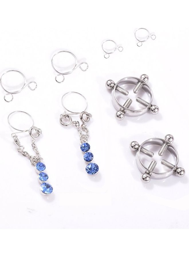 Generic - 1 Set Fashion Dangle Shields Bars Piercing Nipple Ring - Image 1