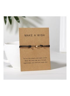 Paper Card Star Woven Adjustable Rope Chain Bracelet