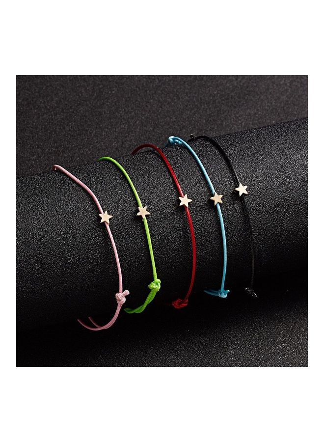 Generic - Paper Card Star Woven Adjustable Rope Chain Bracelet - Image 1