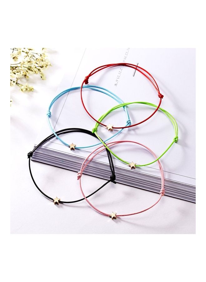 Generic - Paper Card Star Woven Adjustable Rope Chain Bracelet - Image 1