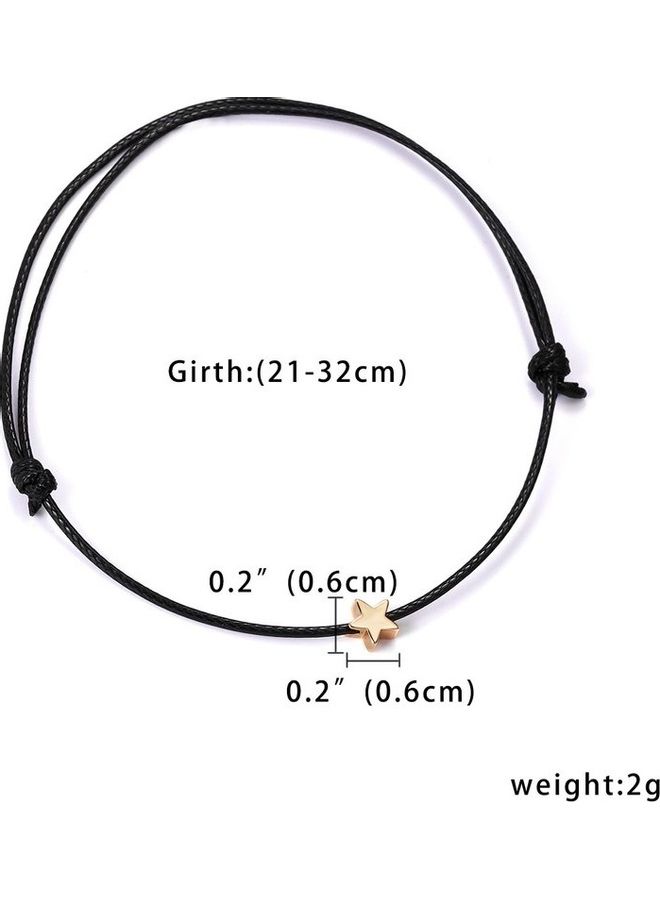 Generic - Paper Card Star Woven Adjustable Rope Chain Bracelet - Image 1