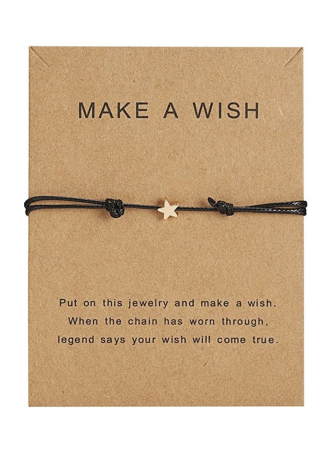 Generic - Paper Card Star Woven Adjustable Rope Chain Bracelet - Image 1