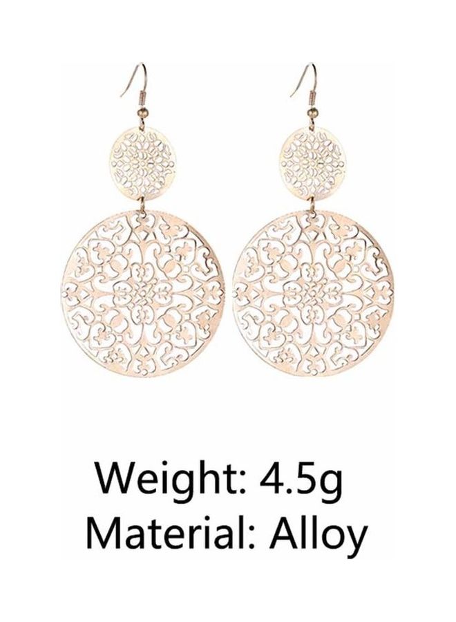 European And American Retro Hollow Disc Frosted Earrings - Image 4