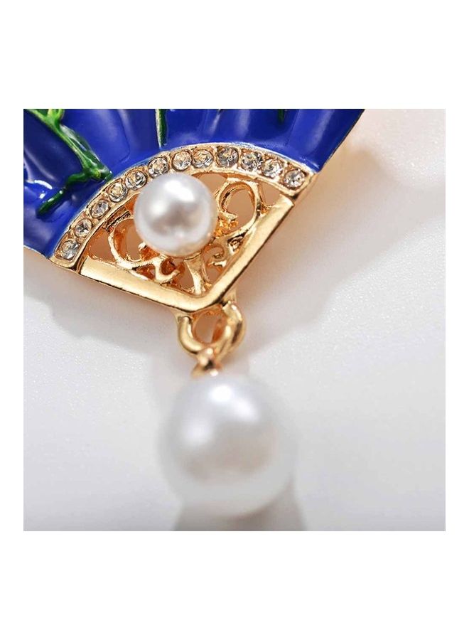 Generic - 19050852 Pins Rhinestone Beads Vintage Imitation Pearl Fan Shaped Jewelry - Image 1
