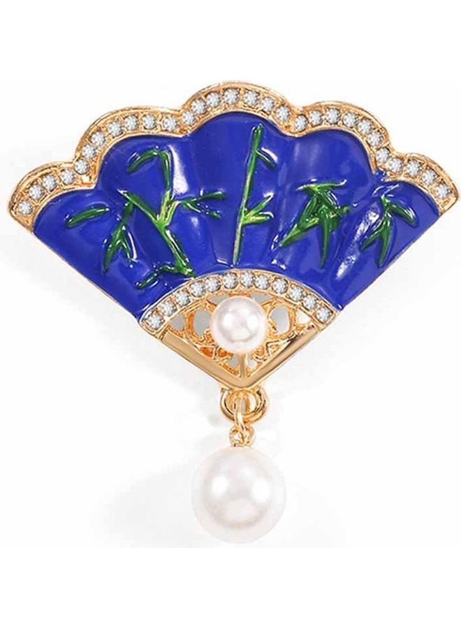 Generic - 19050852 Pins Rhinestone Beads Vintage Imitation Pearl Fan Shaped Jewelry - Image 1
