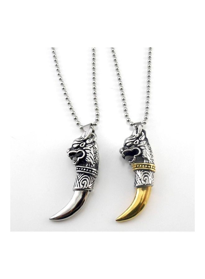 Clavicle Chain Diamond Dragon Tooth Necklace - Image 2