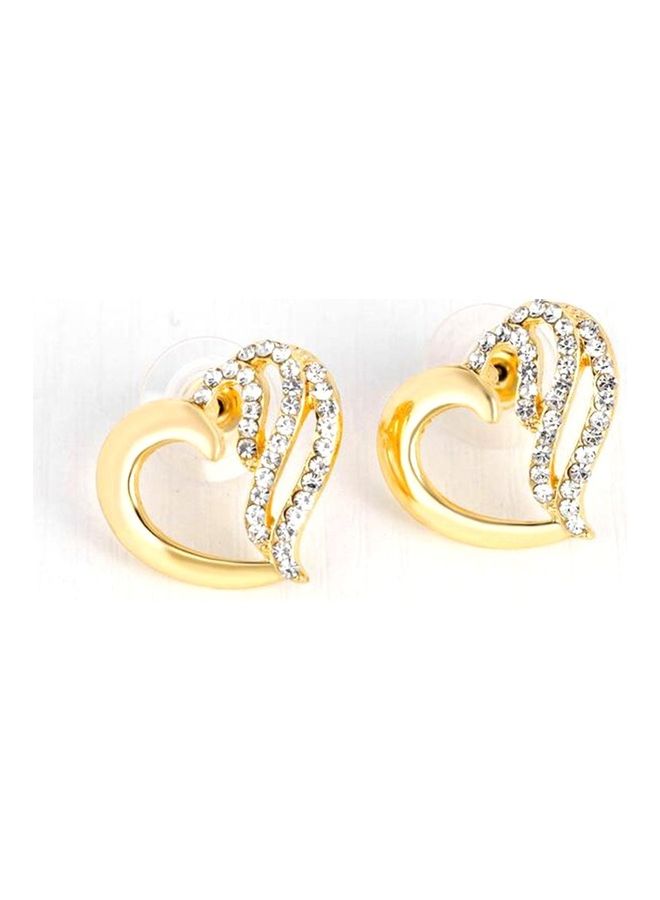 Generic Women's Love Alloy Diamond Necklace Four-Piece Dress Accessories Jewelry Set  - Image 5